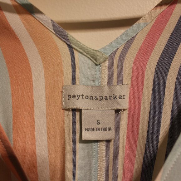 Peyton & Parker Striped Pastel Sleeveless Jumpsuit - Picture 5 of 8